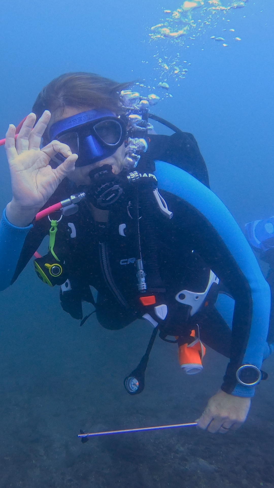 Dive master trainee Tuija